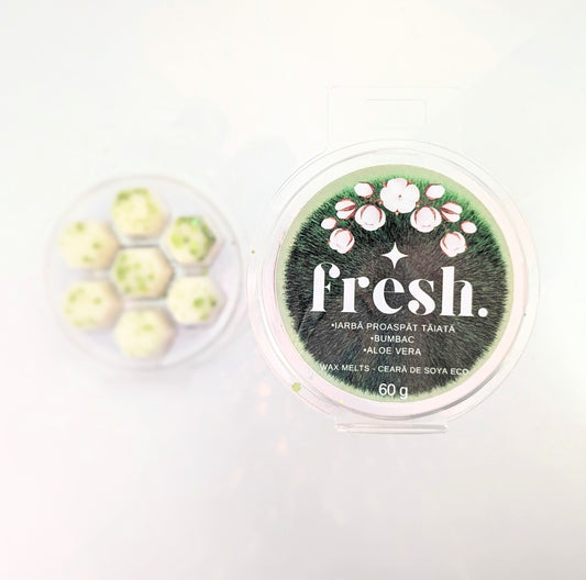 Wax Melts FRESH - Bumbac, Aloe Vera, Iarbă cosită