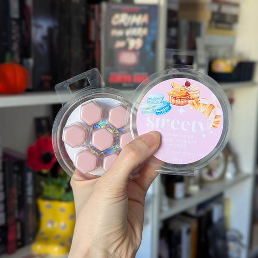 Wax Melts SWEETY - Zahăr pudră, Lămâie confiată, Migdale, Vanilie