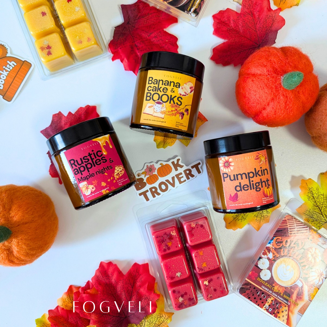 Lumânare Banana Cake & BOOKS - Banane, Nuci, Scorțișoară, Vanilie   • Aromă foarte intensă 🔥