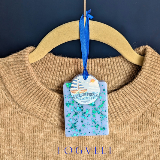 Odorizant dulap Celeste Fresco - Sare de mare, Țesături curate, Bumbac 30g