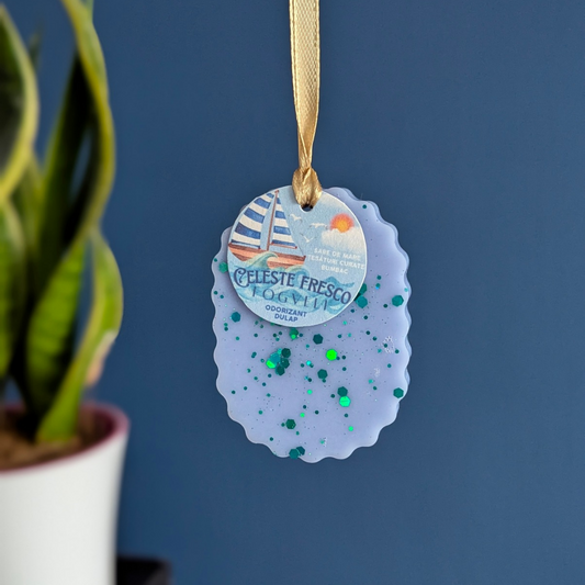 Odorizant dulap Celeste Fresco - Sare de mare, Țesături curate, Bumbac 30g