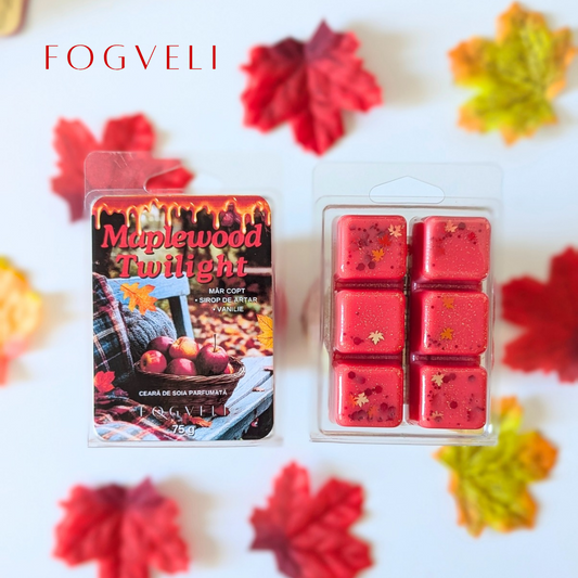 🍎🍁Tabletă ceară parfumată MAPLEWOOD TWILIGHT - Mere caramelizate, Sirop de arțar
