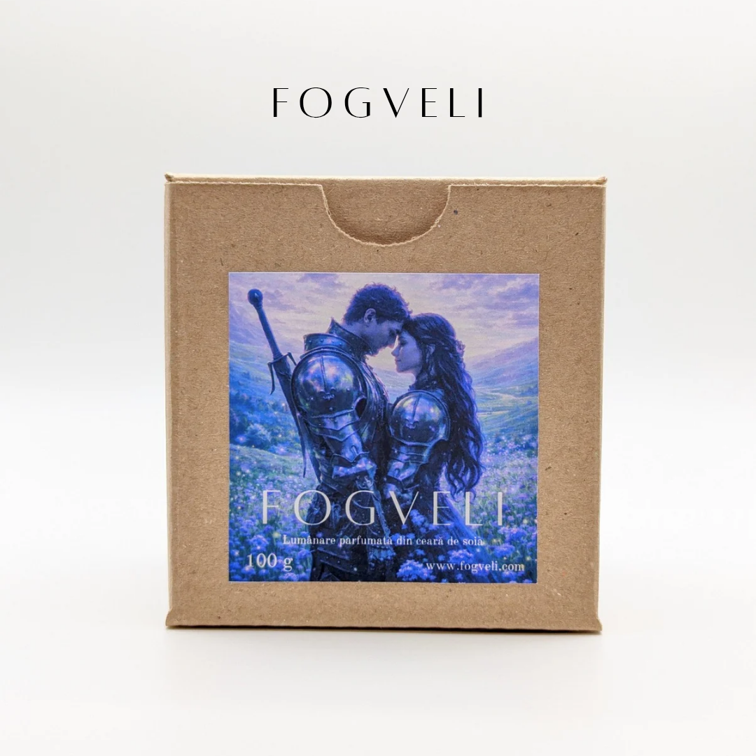 Lumânare Cititor de Fantasy 🦄 - Vanilie, Piele, Foi de cărți, Mușchi