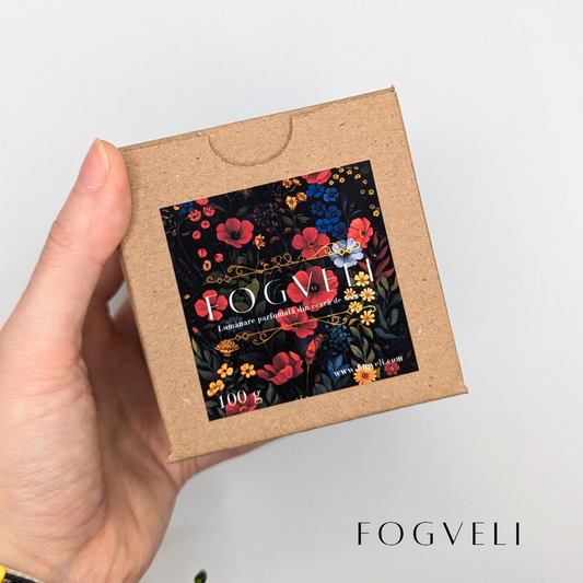 Lumânare Flori de câmp și spirit liber - Maci, Miere, Margarete sălbatice