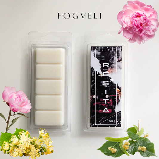 Tabletă ceară parfumată REȘIȚA - Flori de Tei, Bujori 50g