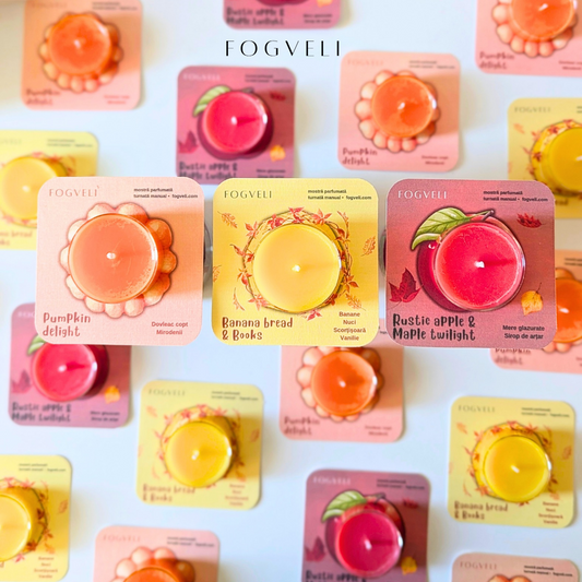 Tester Arome Toamnă 🍁 - 3 x lumânare parfumată tip pastilă