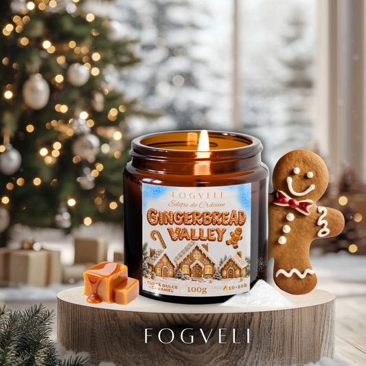 Lumânare Gingerbread Valley 🥮 - Turtă dulce, Caramel