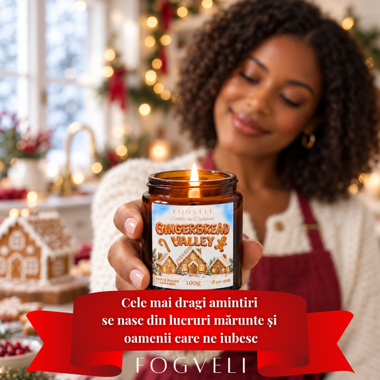 Lumânare Gingerbread Valley 🥮 - Turtă dulce, Caramel
