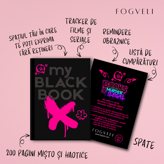 Caiet my BLACK BOOK 📕 - Caiet multifuncțional