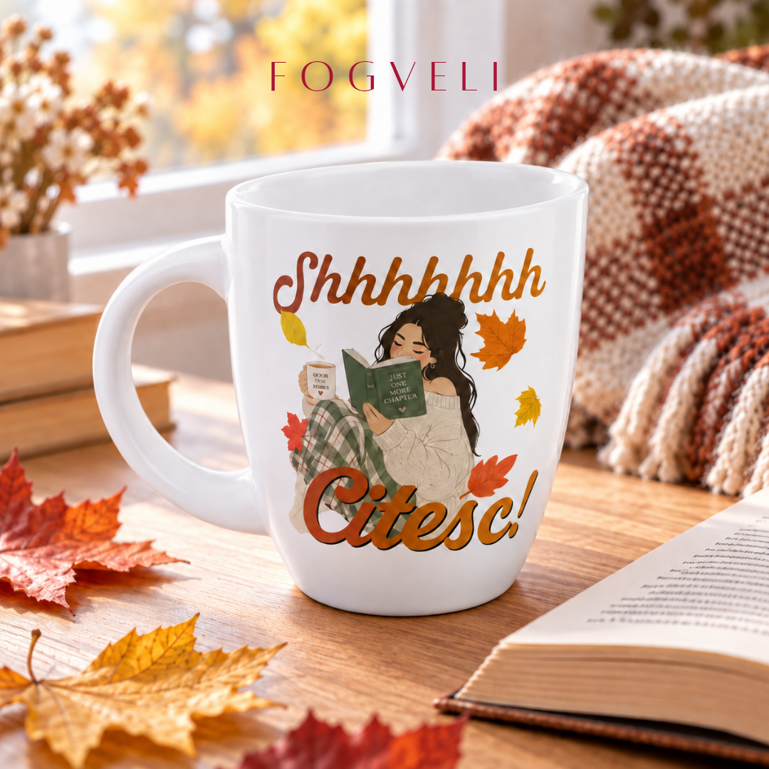 Cană Shh, citesc! 📖🍂