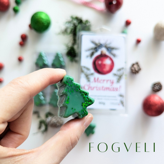 Ceară parfumată Merry Christmas 🎄 - Pin natural, Zăpadă, Accente lemnoase 60g