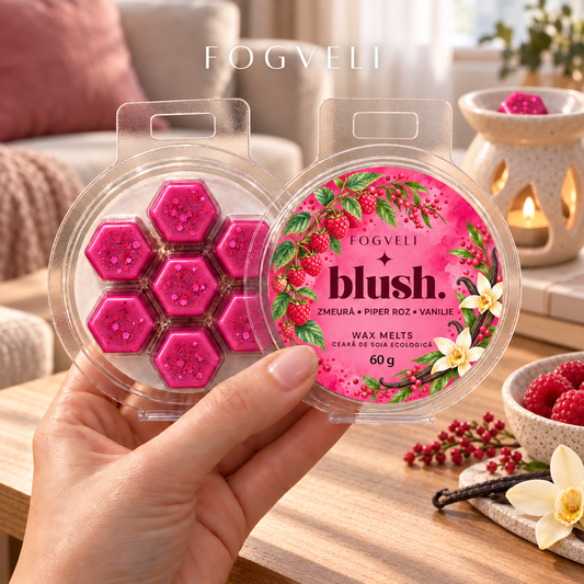 Ceară parfumată BLUSH - Zmeură, Piper Roz, Vanilie