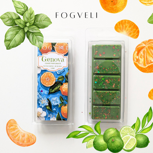 Tableta ceară parfumată GENOVA - Busuioc, Mandarine, Lime 50g