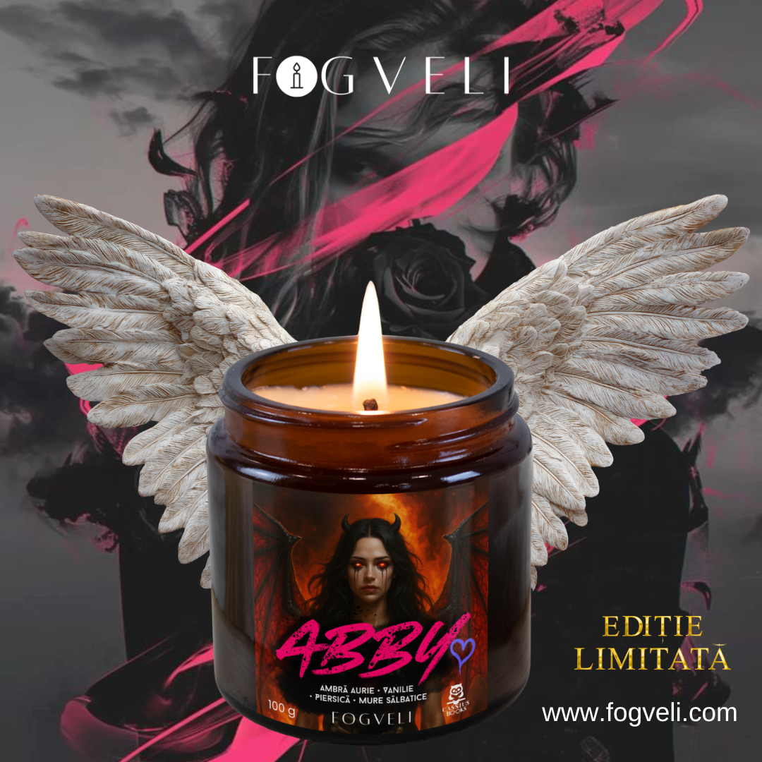 Lumânare ABBY Ediție Limitată - Mure sălbatice, Ambră aurie, Vanilie, Piersică 💖🪽