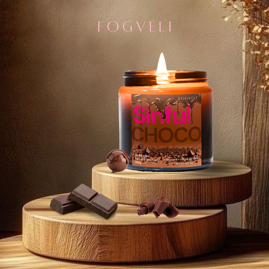 Lumânare Sinful Choco 🍫 - Ciocolată, Cremă de vanilie, Unt, Migdale