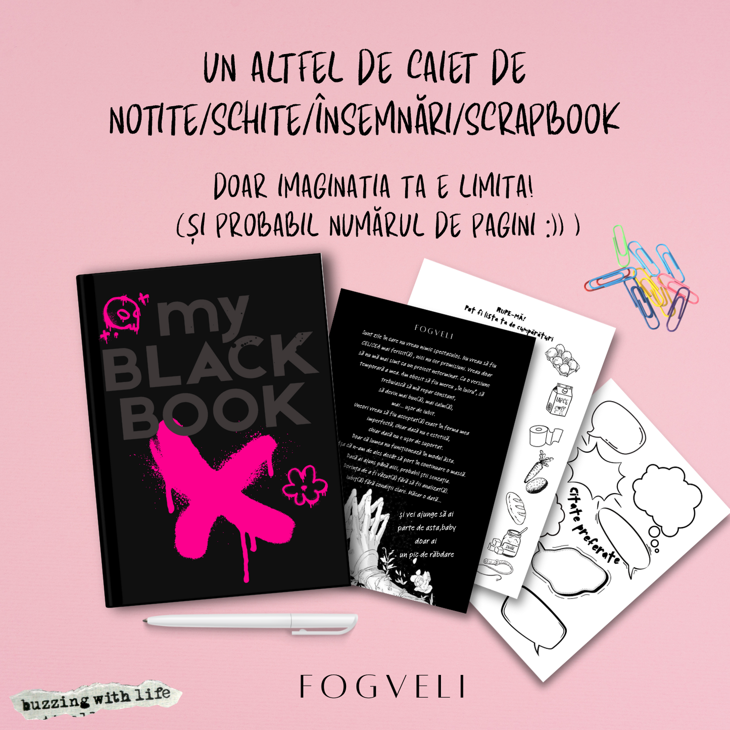 Caiet my BLACK BOOK 📕 - Caiet multifuncțional