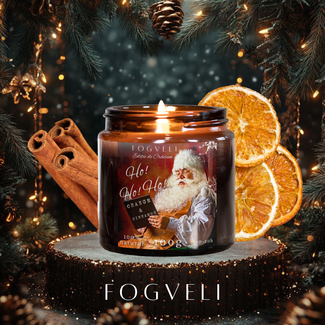 Lumânare Ho! Ho! Ho! - Portocale & Scorțișoară