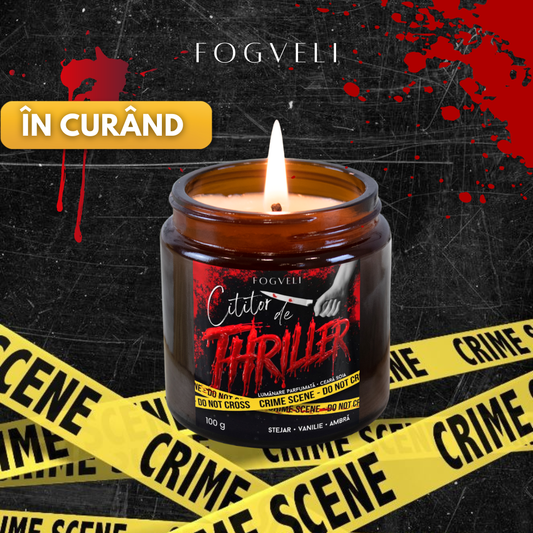 Lumânare Cititor de Thriller 🕵🏻‍♂️ - Whiskey, Lime, Bergamotă, Cedru, Ambră dulce