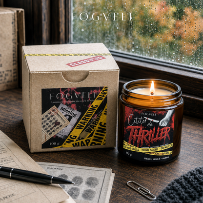 Lumânare Cititor de Thriller 🕵🏻‍♂️ - Whiskey, Lime, Bergamotă, Cedru, Ambră dulce