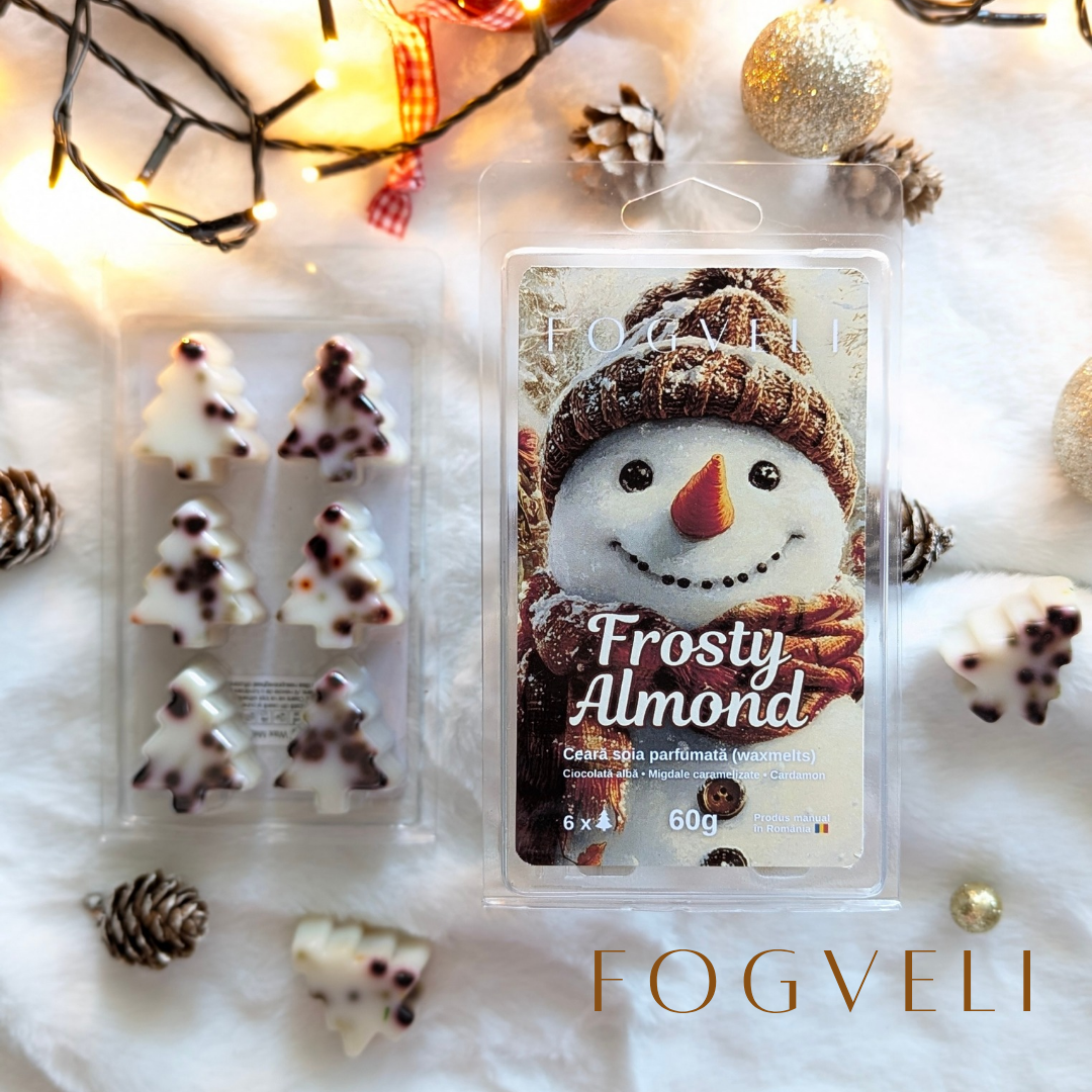 Ceară parfumată Frosty Almond ☃️ - Ciocolată albă, Migdale caramelizate, Cardamon 60g