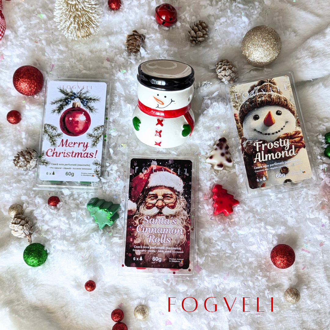 Three Wishes of Christmas🎄 - 3 tablete de ceară parfumată + mini difuzor ceramic CADOU🎁